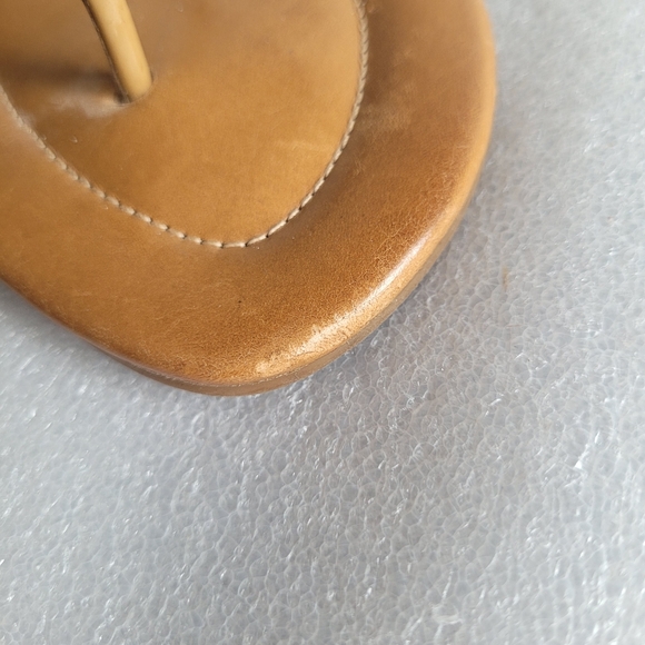 Tory Burch Metal Miller 2 Leather Sandals Tan Size 10 - Picture 9 of 12